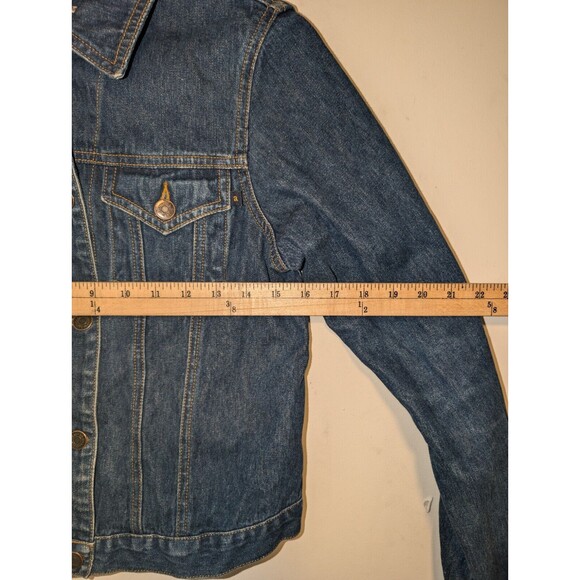 Abercrombie & Fitch Jean Jacket Girls XL Button Blue Classic Casual Denim VTG - Picture 4 of 12